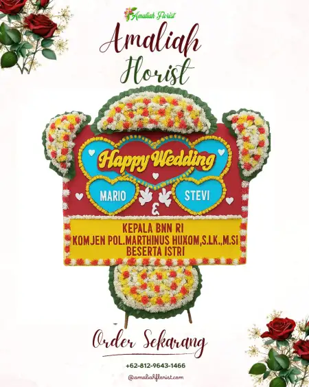 Papan Bunga Pernikahan Sri Melati